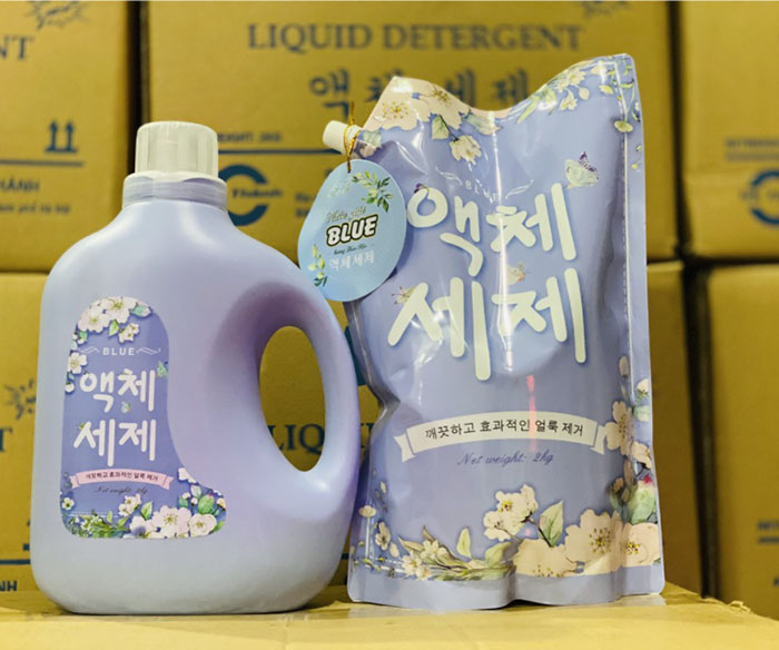 Túi và can nước giặt Blue Hàn Quốc hương thảo mộc