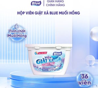 Viên Giặt Xả Blue Muối Hồng hộp 36 viên