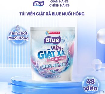 Viên Giặt Xả Blue Muối hồng túi 48 viên