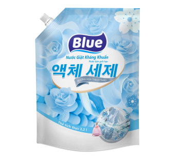 Nước giặt Blue kháng khuẩn phiên bản giới hạn hương hoa thạch thảo túi 3,2L
