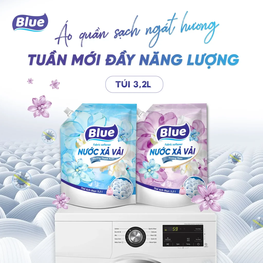 Nước xả vải Blue giữ quần áo bền màu