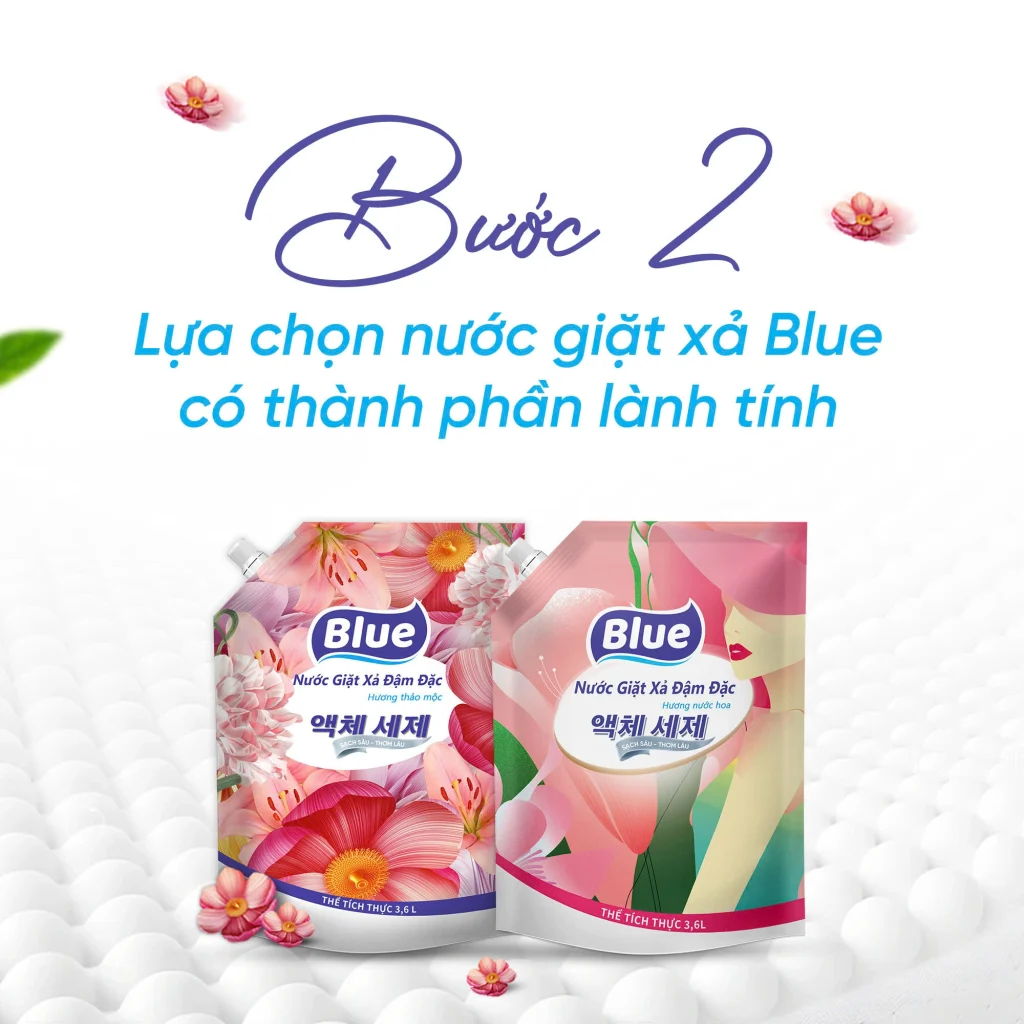 Nước giặt xả Blue - Chăm sóc quần áo đúng cách