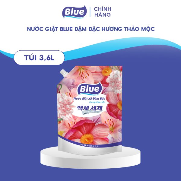 NƯỚC GIẶT BLUE đậm đặc hương thảo mộc TÚI 3.6L