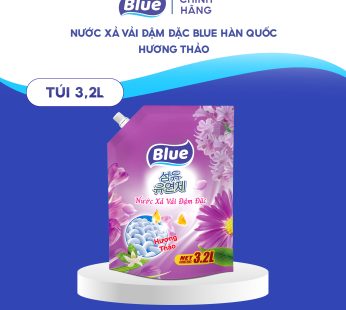 Nước Xả Vải Đậm Đặc Blue Hàn Quốc túi 3.2L hương Thảo