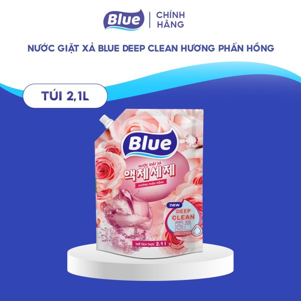 Nước giặt Blue Deep Clean Hương Phấn Hồng – 2,1L