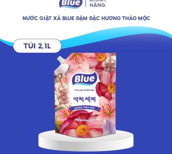 Nước giặt xả Blue đậm đặc hương thảo mộc túi 2,1 l