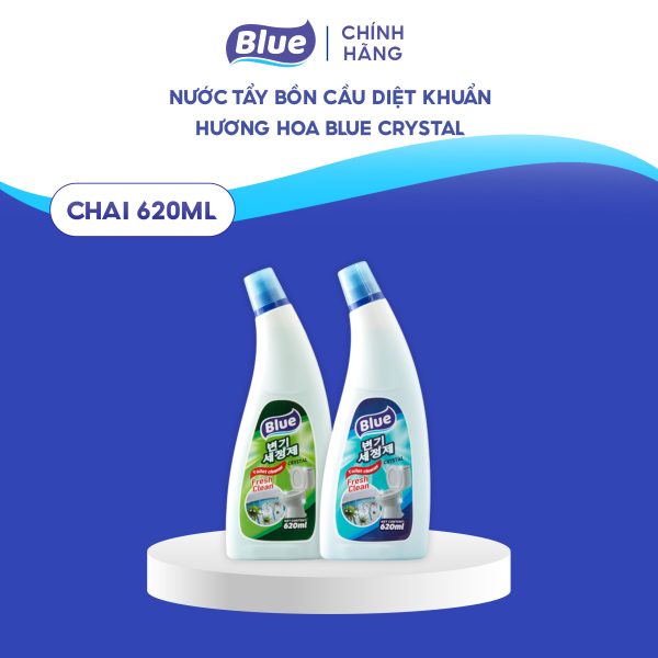 Nước tẩy bồn cầu diệt khuẩn hương hoa Blue Crystal 620 mL