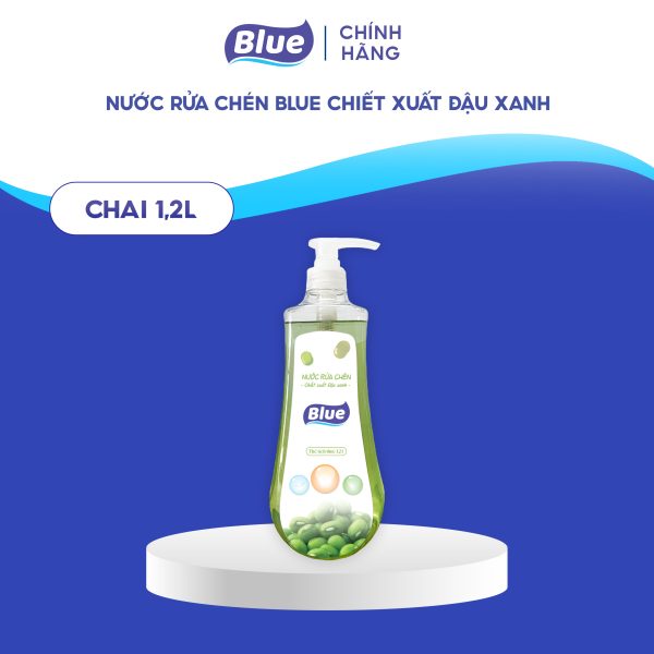 Nước rửa chén Blue Chiết Xuất Đậu Xanh 1200mL