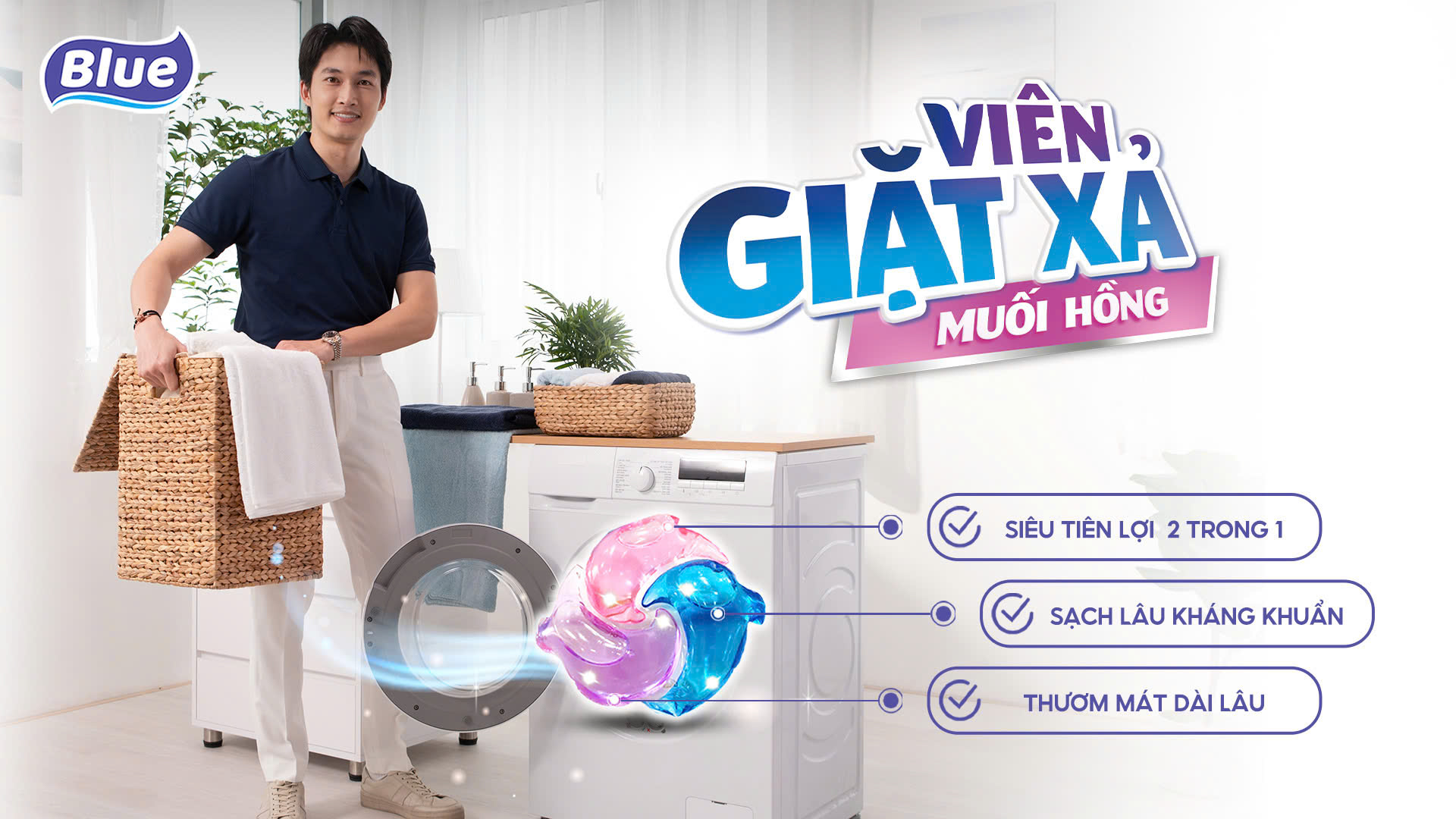 Viên Giặt Xả Blue Muối Hồng: Giải Pháp Giặt Giũ Xanh Cho Cuộc Sống Bền Vững