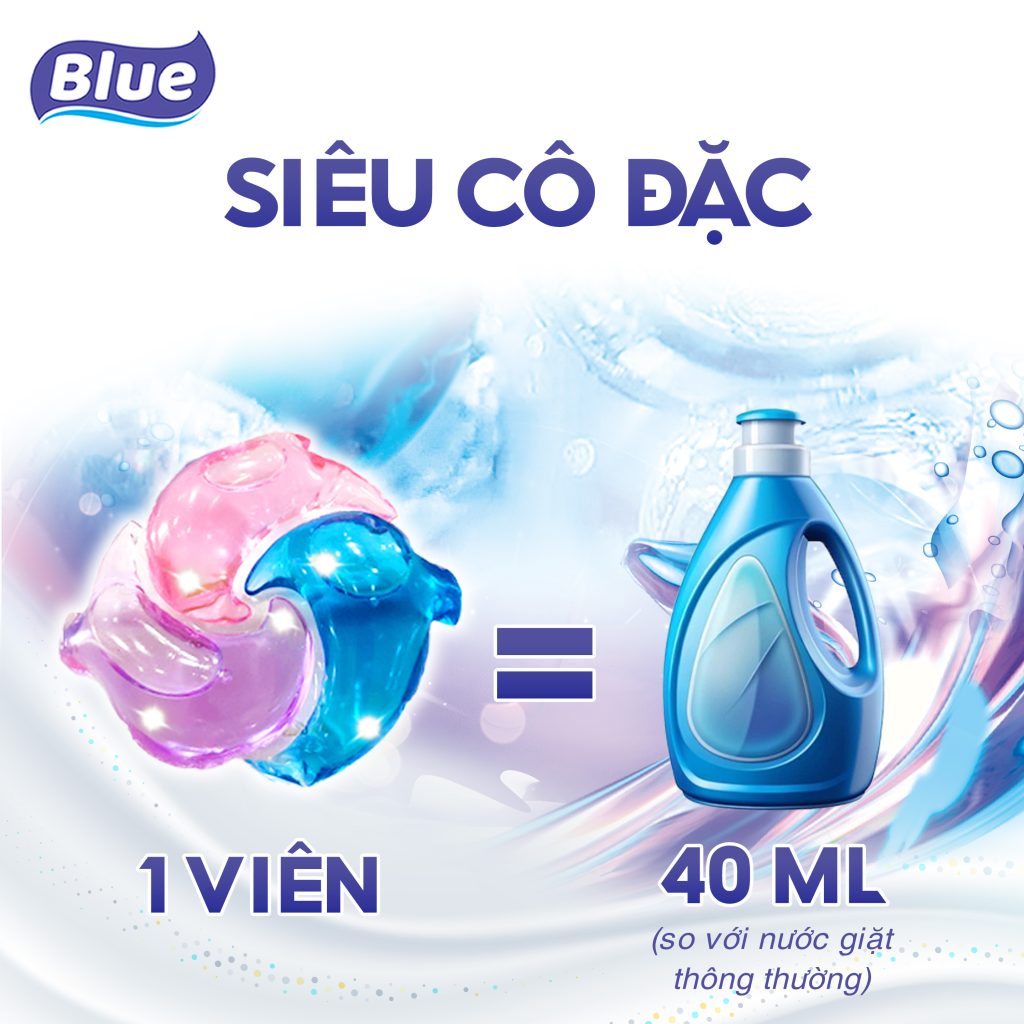 Viên Giặt Xả Blue Muối Hồng: Cuộc Cách Mạng Giặt Giũ Cho Người Hiện Đại 2 Viên giặt xả Blue Muối hồng
