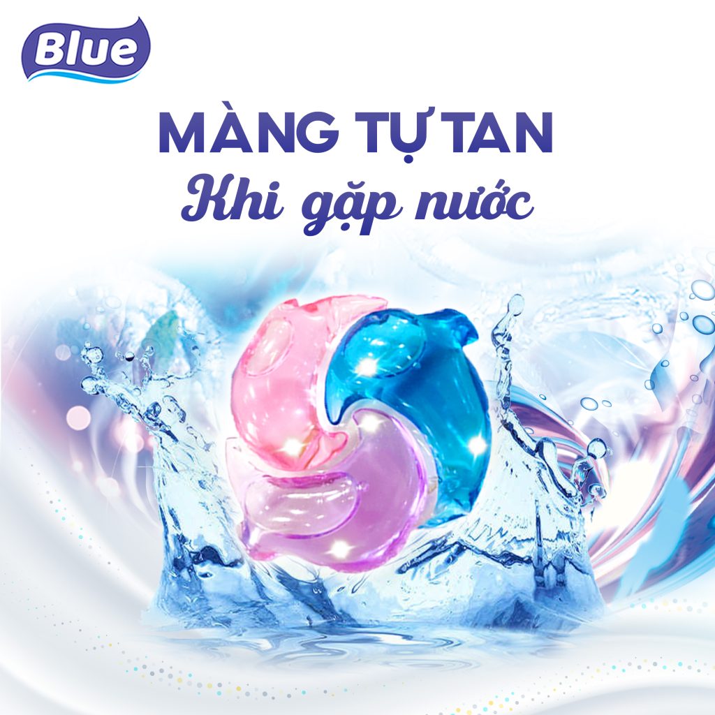 Viên Giặt Xả Blue Muối Hồng: Cuộc Cách Mạng Giặt Giũ Cho Người Hiện Đại 3 Viên giặt xả Blue Muối hồng siêu